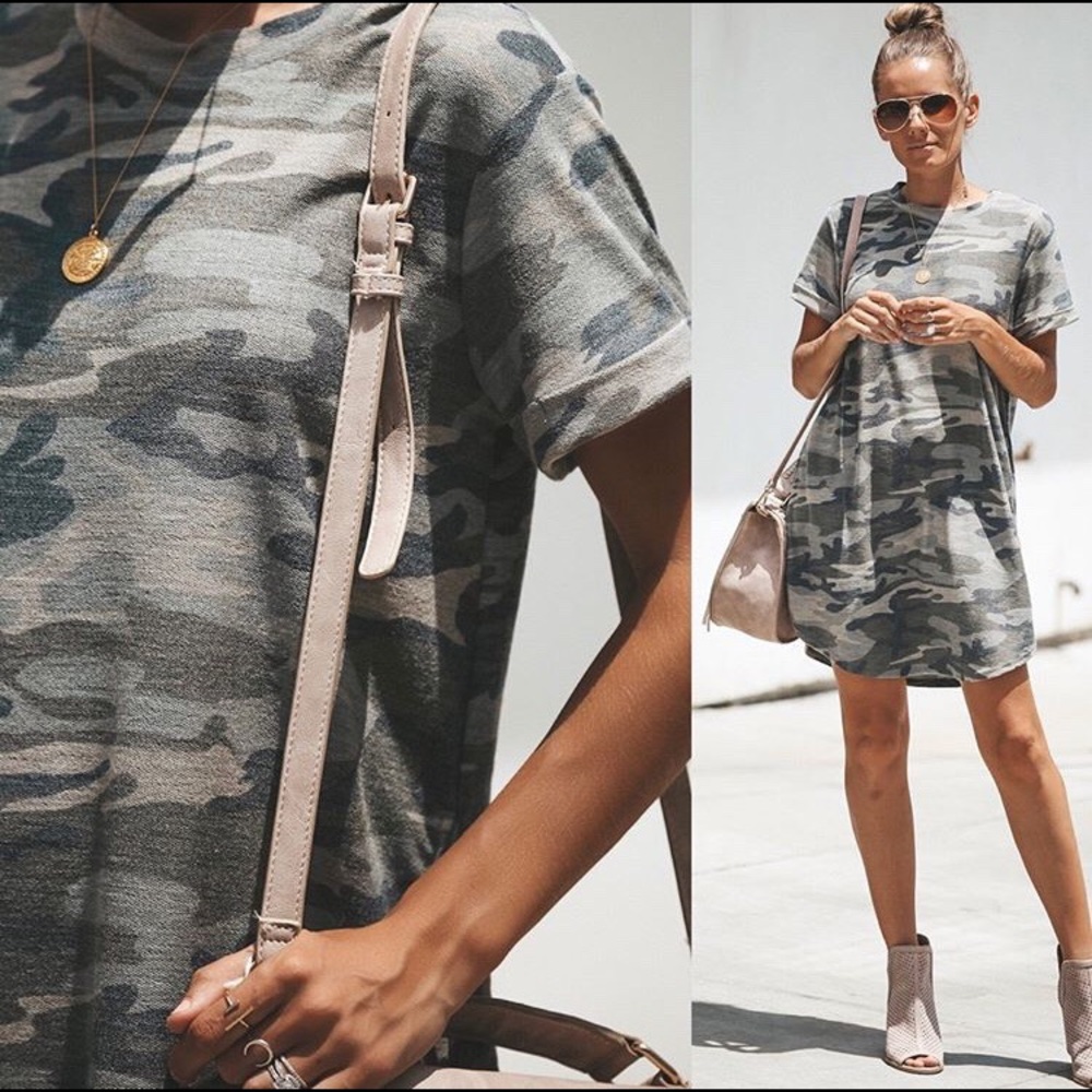 Camo T-shirt dress